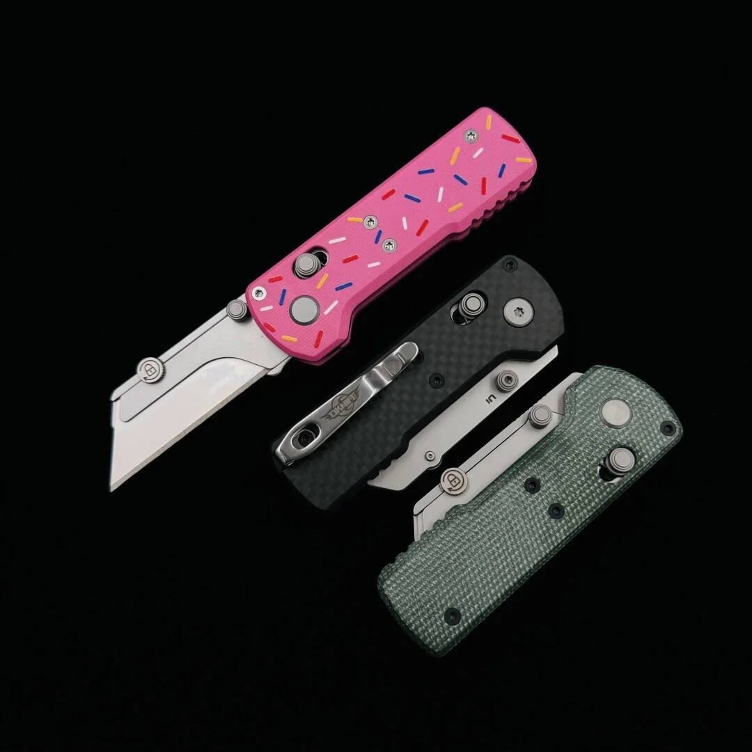 OKNIFE U1 Folding Utility Knife G10 Handle Outdoor Camping Cutter Pocket wallpaper knife industrial grade cable stripping Tool high-quality