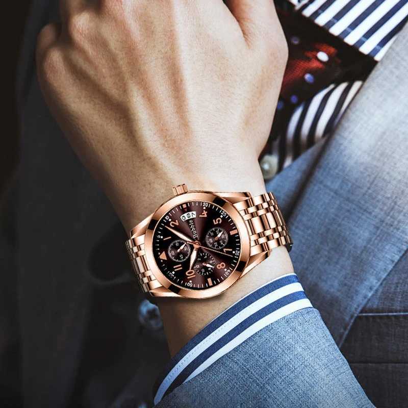 UTHAI Mens Watch Brand Light Luxury Fashion Leisure Fully Automatic Luminous Waterproof Digital Six Pin Quartz Watch Gift V0040 W250724
