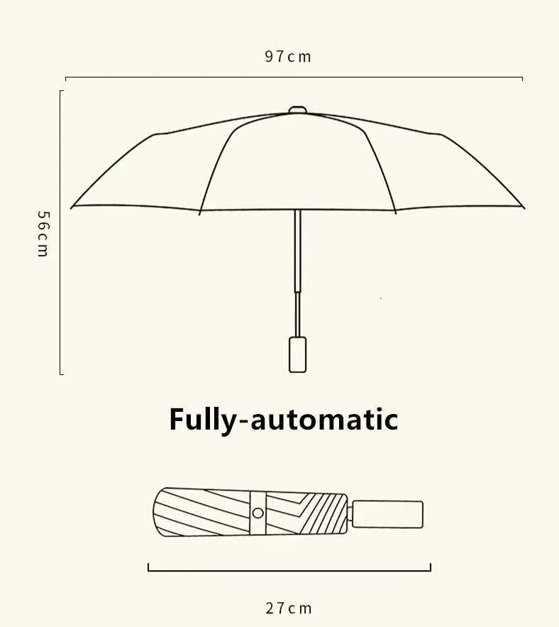 1pc Simple Cartoon Kittens Printed Black And White Automatic Umbrella Sunny And Rainy Dual-use UV Protection Umbrella R250724