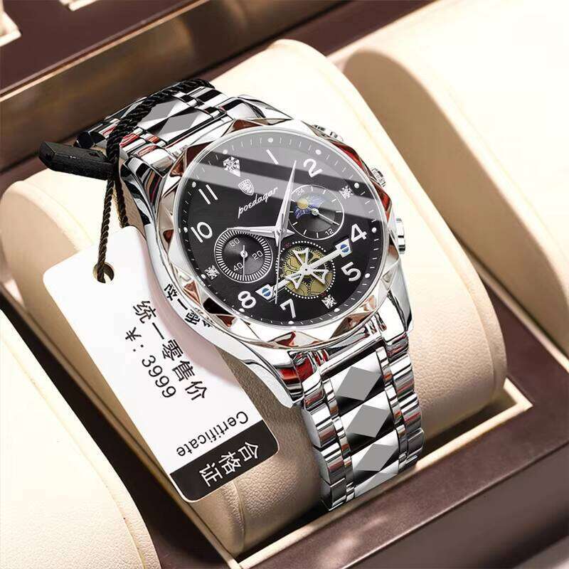 DHwatches POEDAGAR 972 Golden Reloj Montre Business Original Fashion Luminous Dial Wrist Watch for Men