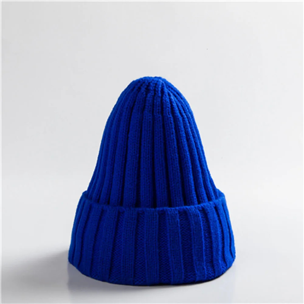 Candy Colors Winter Women Knitted Hat Warm Soft Trendy Kpop Style Wool Beanie Elegant All-match Cap 250722