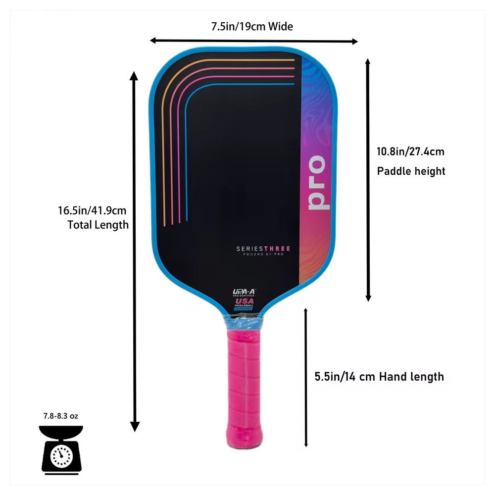 2025 High Elasticity Core Flamingo Gen3 Propulsion Core 16mm Thermoformed Raw T700 Carbon Fiber Pickleball Paddle