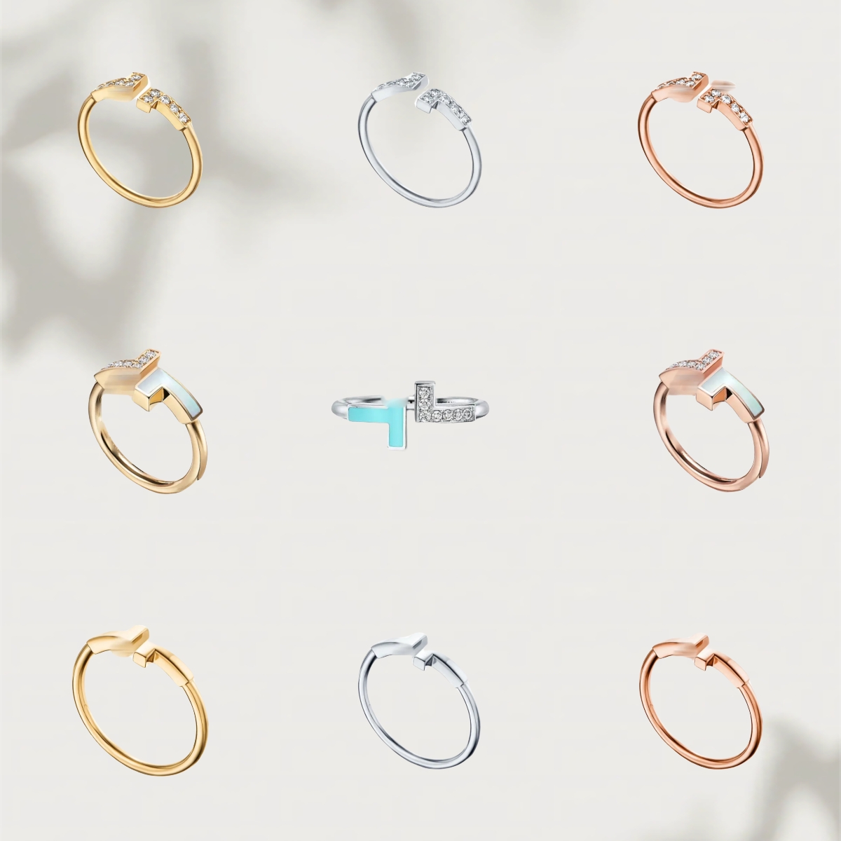 ring designer luxury for rings diamond double t cluster women letter jewelry valentines tiffamy and co tiffanyx tiffanies day gift wedding high quality size 6 9 with b