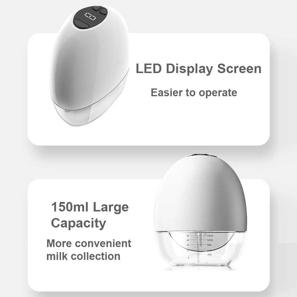 2024 Wearable Breast Pump Hands Free Electric Portable Wearable Breast Pumps BPA-free Breastfeeding Milk Collector X250724
