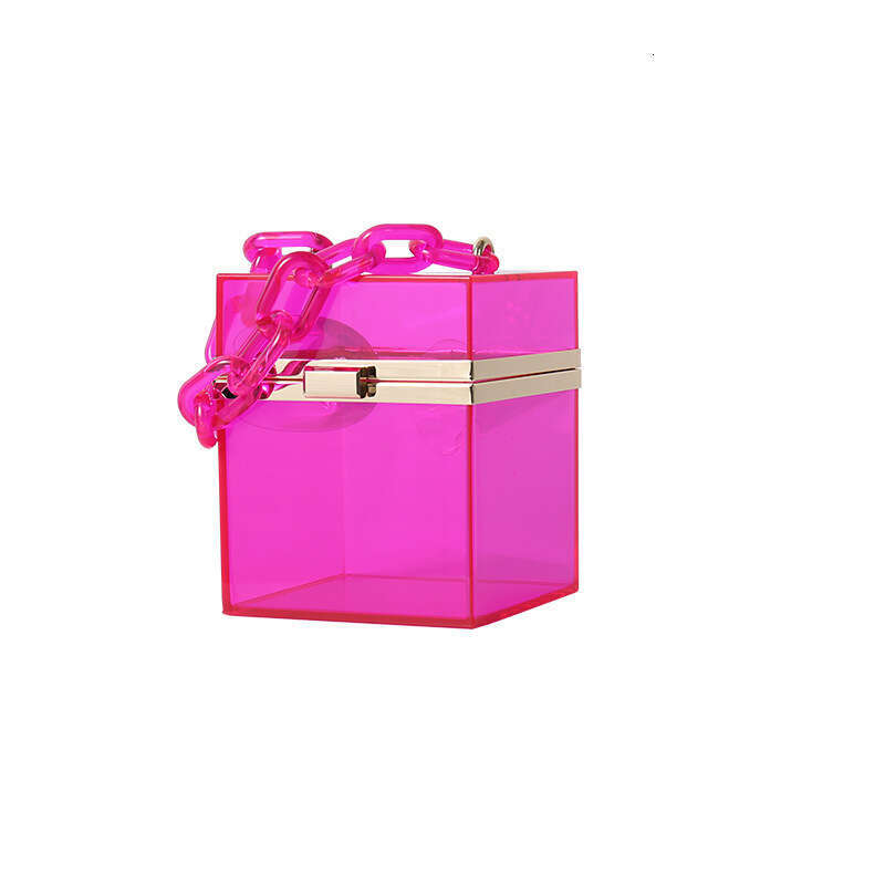 Designer Luxury Evening Diamond Hot Style Handheld Fashion Casual Versatile Transparent Acrylic Mini Women's Square Box Bag