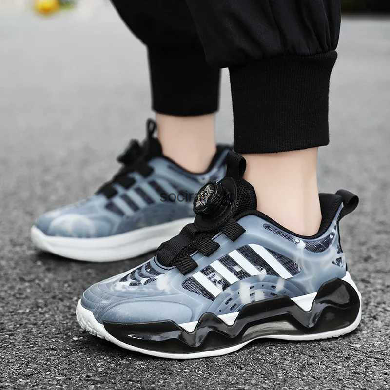 New Lightweight Children Sports Shoes Swivel Buckle Boys Sneakers Casual Breathable Running Trainers Outdoor Kids Tennis Shoes X250322 Q250724