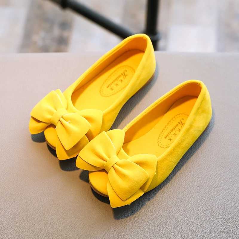 Spring Girls Princess Shoes Bowtie Shallow Light Leisure Children Loafers Slip-on All-match Four Colors Kids Flat Shoe 21-30 XJ250724