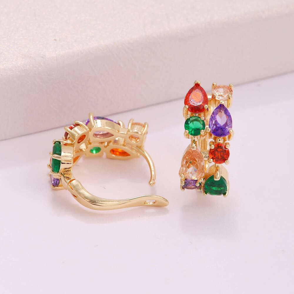 Micro Pave Zircon Earrings for Women, Stud Earrings, Niche Versatile Fashion Jewelry