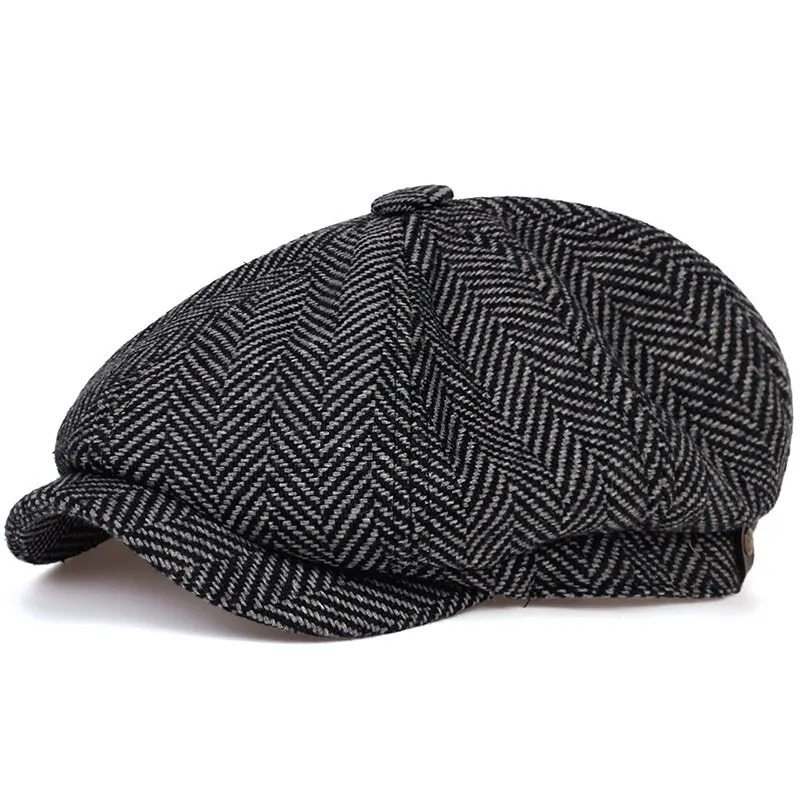 Retro sboy Caps Men British Painters Hats Autumn Winter Berets Herringbone Flat Cap Hip Hop Berets 250723