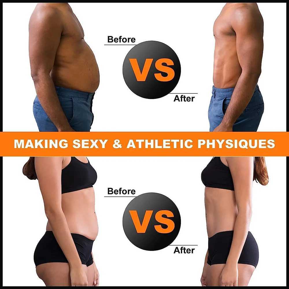 Electric Muscle Stimulator Smart Muscle Toner EMS Abdominal Toning Belt Rechargeable Portable Slimming Massager Fitness Equipment W250724
