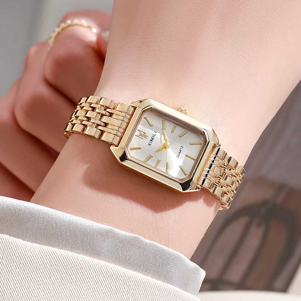 Luxury Women Watches Fashion Simple Square Quartz Watch Casual Women Watch Business Folding Alloy Ladies Clock Relogio Feminino W250724