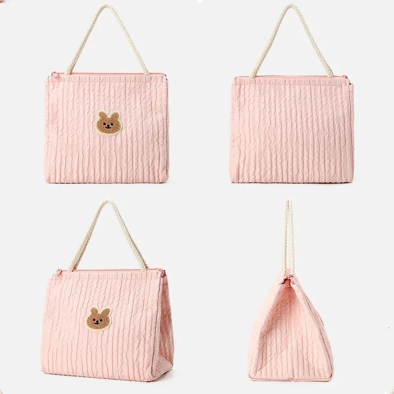Maternity Bag Cute Bear Baby Diaper Lightweight Portable Handbags Mummy Outdoor Nappy Storage Bags Insulated Lunch Bags 250724