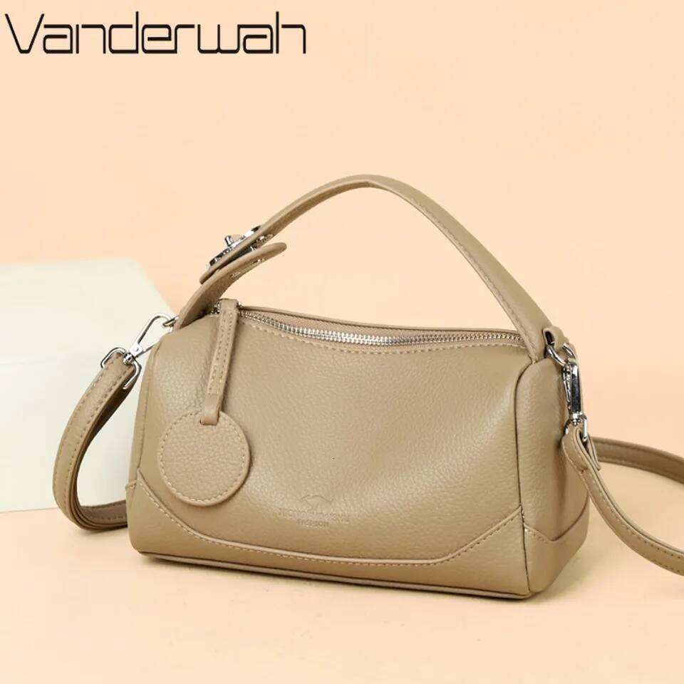 Elegant Women's Handbag Unique Handle Design Soft Leather Shoulder Crossbody For Handbags Women Bags