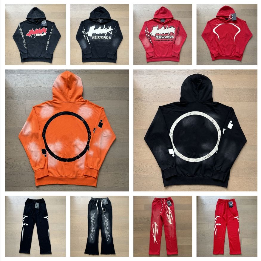 Five star Brand men's quality designer hoodies Loose casual washed design hoodie High street hip-hop hoodie sweatshirt sports suit hellhoodies pants