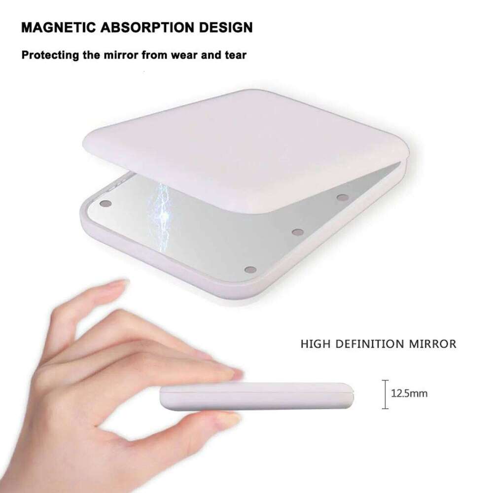 Mini LED Makeup Portable with Light 1X 2X Magnifying Pocket Mirror Foldable Cosmetic Vanity Mirrors X250723