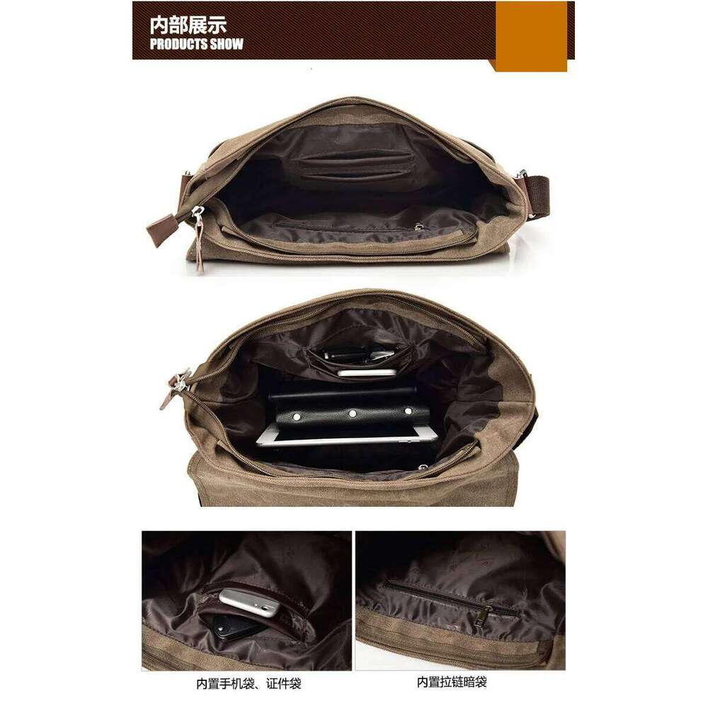 Crossbody Male Canvas Shoulder Messenger Handbags For Travel Casual Satchel Bolsos Hombre