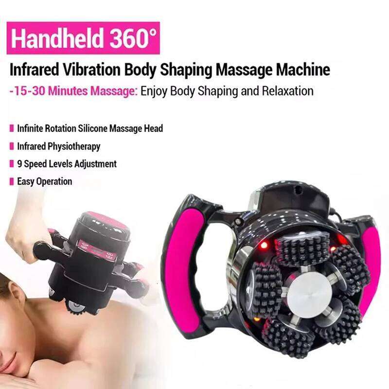 New Handheld Fiess Inner Roller 360 Vibrating Massager Cellulite Reduce Muscle Relax Butt Lift Body Shapping Slimming hine