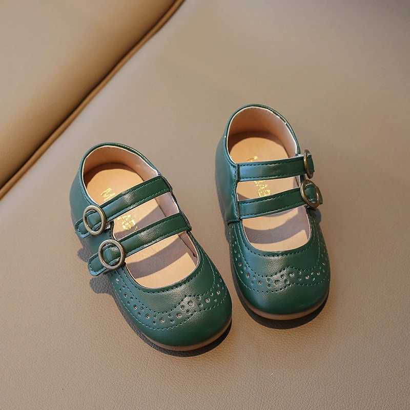 Children Flat Shoes Autumn Vintage Shallow Hook-loop Kids Princess Shoes Toddler Solid Color Light Round Toe Boys Girls Shoes XJ250724