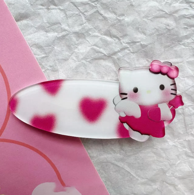 Cute Cartoon Kitty Cat Hairpin Korean Girl Sweet Elliptical Side Bangs Student Headband Versatile Hair Accessory