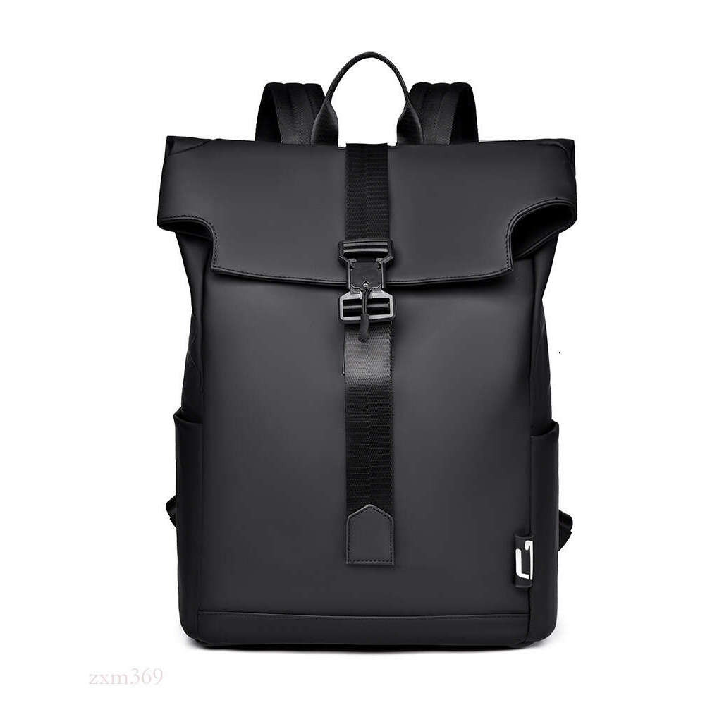 New Trendy High-end Casual Flip Cover Magnetic Buckle Travel Men's Backpack
