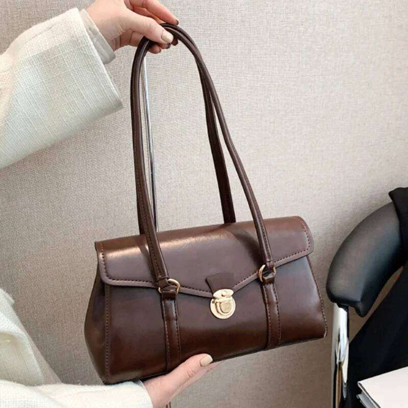 Red High-Grade Sense Women's Shoulder Bags 2025 New Trend Korean Underarm Bag For Women PU Leather Ladies Commuter Handbags