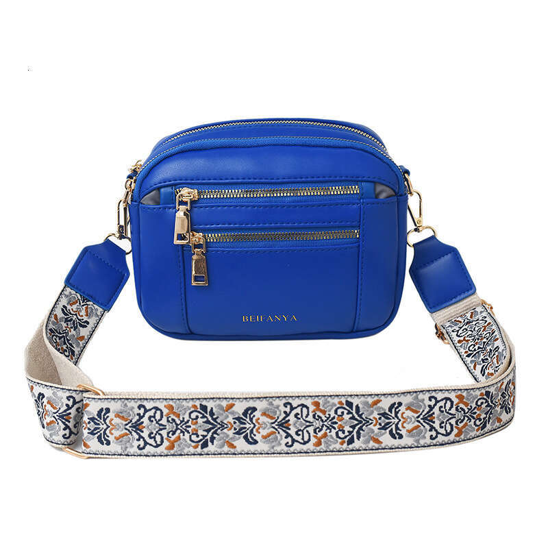 New Women's Hot Sale Block Solid Color Multi-Functional Zipper Crossbody Commuter Small Bag
