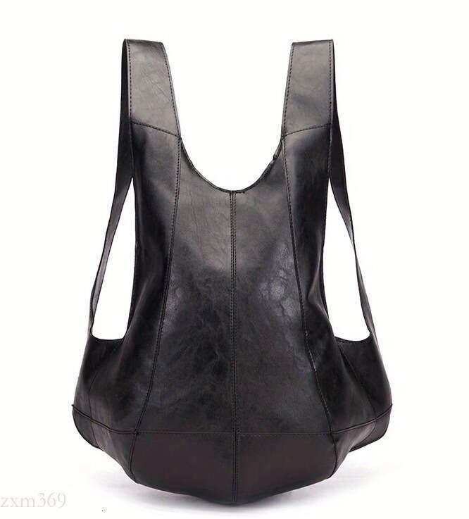 Crazy Horse Vegetable Tanned Soft Leather PU Unisex Beetle Student Trendy Backpack School Casual Bag