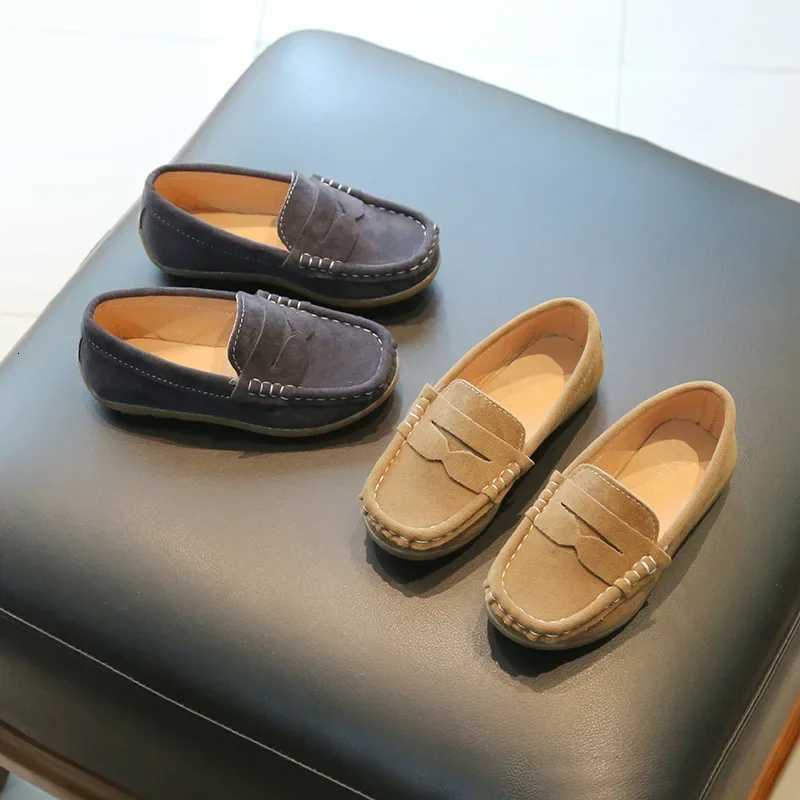 2024 Spring Boy Walking Shoes Cute Suede Slip-on Shoes Fall Blue Khaki Brown Baby Casual Shoes Children Sneakers for Boys G06304 XJ250724
