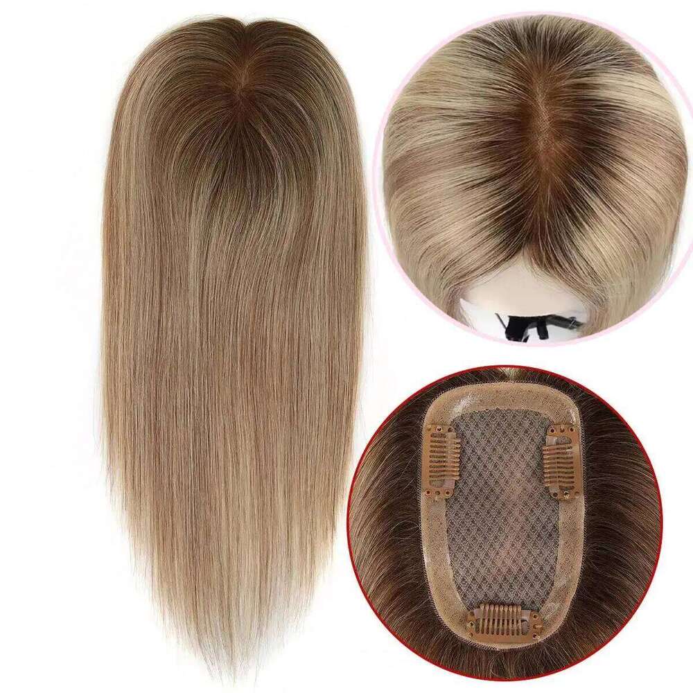 for Thinning Women Mono Base PU Around with 3 Clips Topper Remy Human Toppers Hair Piece Natural Looking