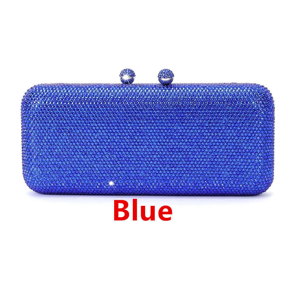 Designer Luxury Evening Diamond Women's Rhinestone Handbag Iron Box Metal Clutch Evening Party Wedding Dinner Bag