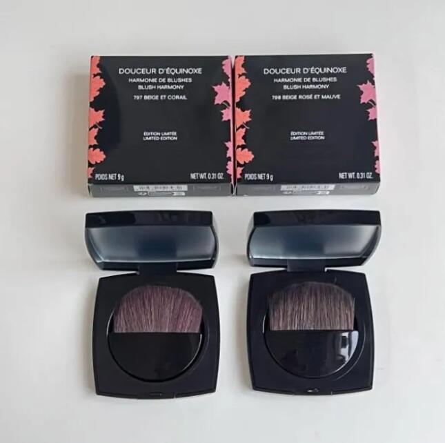 9g Makeup Blush 2 Colors Hormonie Blushes Blush Harmony Palette With Brush 797# 798# Brand Face Cheek Makeup Natural Nude Shade Beauty Cosmetics