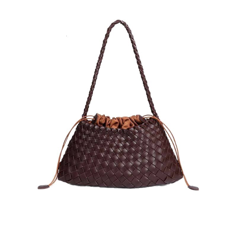 Free Shipping Designer Luxury Women's Woven Bag Handbag Large Capacity French Sailboat Bag Casual Vacation One Shoulder Armpit Bun Mother Bag