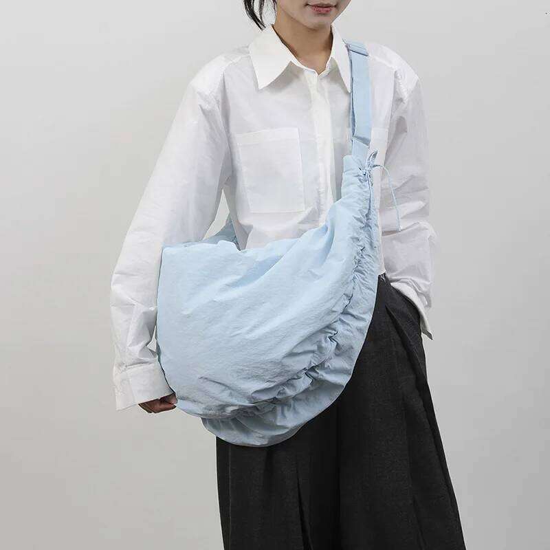 Casual Nylon Large Capacity Hobo Crossbody Bag Ruched Soft Puffer Women Shoulder Bags Padded Big Shopper Purses
