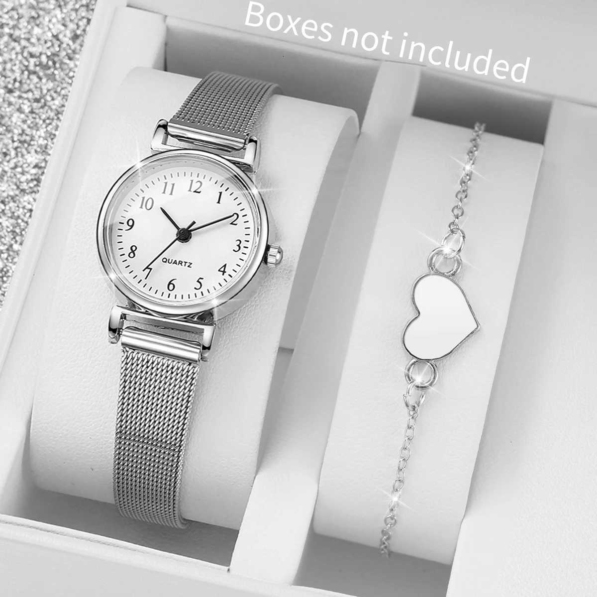 2PCS/Set Fashion Women Watches Casual Analog Quartz Watch With Bracelet Set Reloj MujerWithout Box W250724