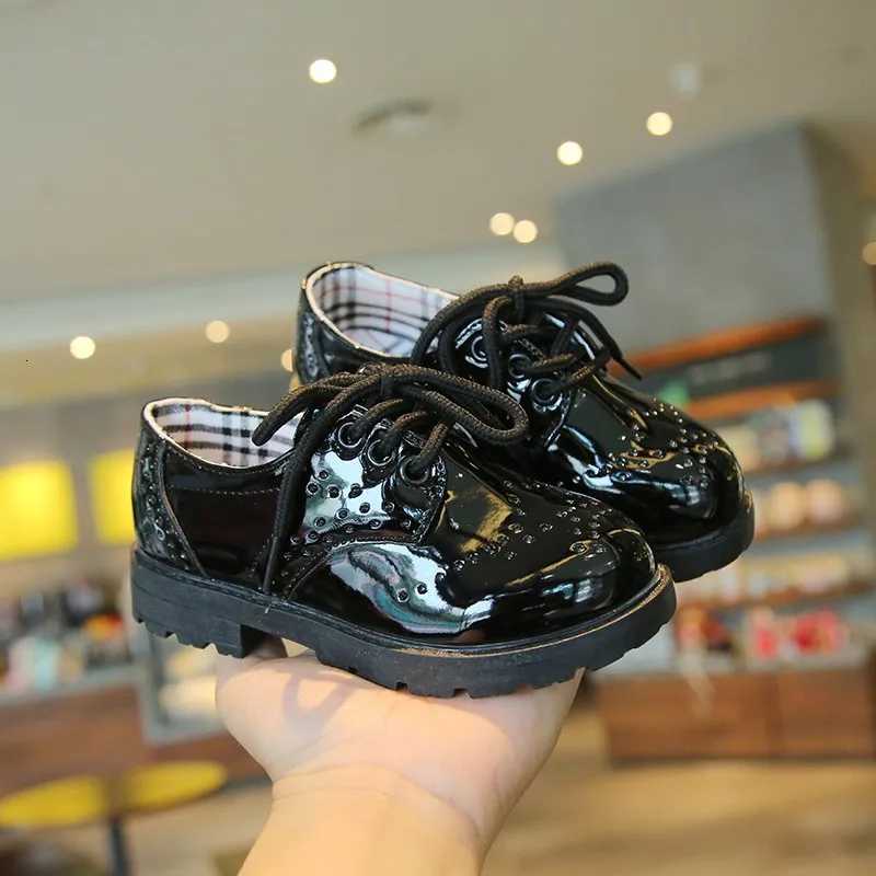 Childrens Leather Shoes Round Toe Lace-up Elegant Spring Soft Comfy 21-37 Baroque Sle Kids Casual Shoe Boys Girls Flat Shoes XJ250724
