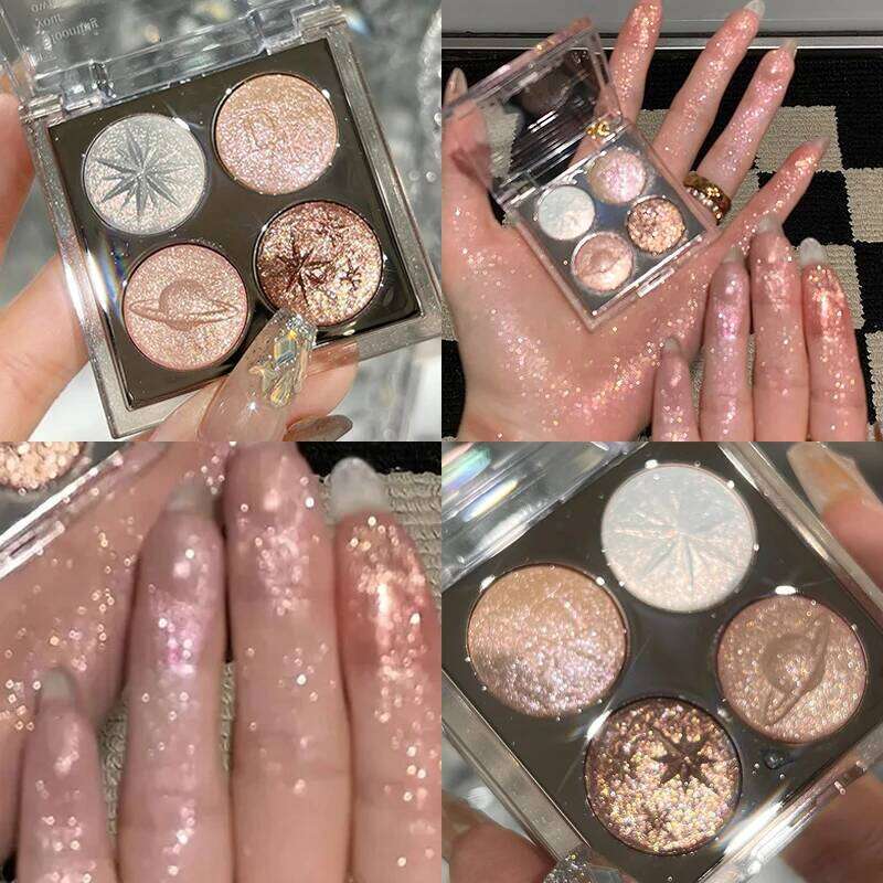 Pearlescent Glitter Eyeshadow Palette Highlighter Dia Sequins Lying Silkworm Shiny Eye Shadow Waterproof Lasting Eyes Makeup X250723