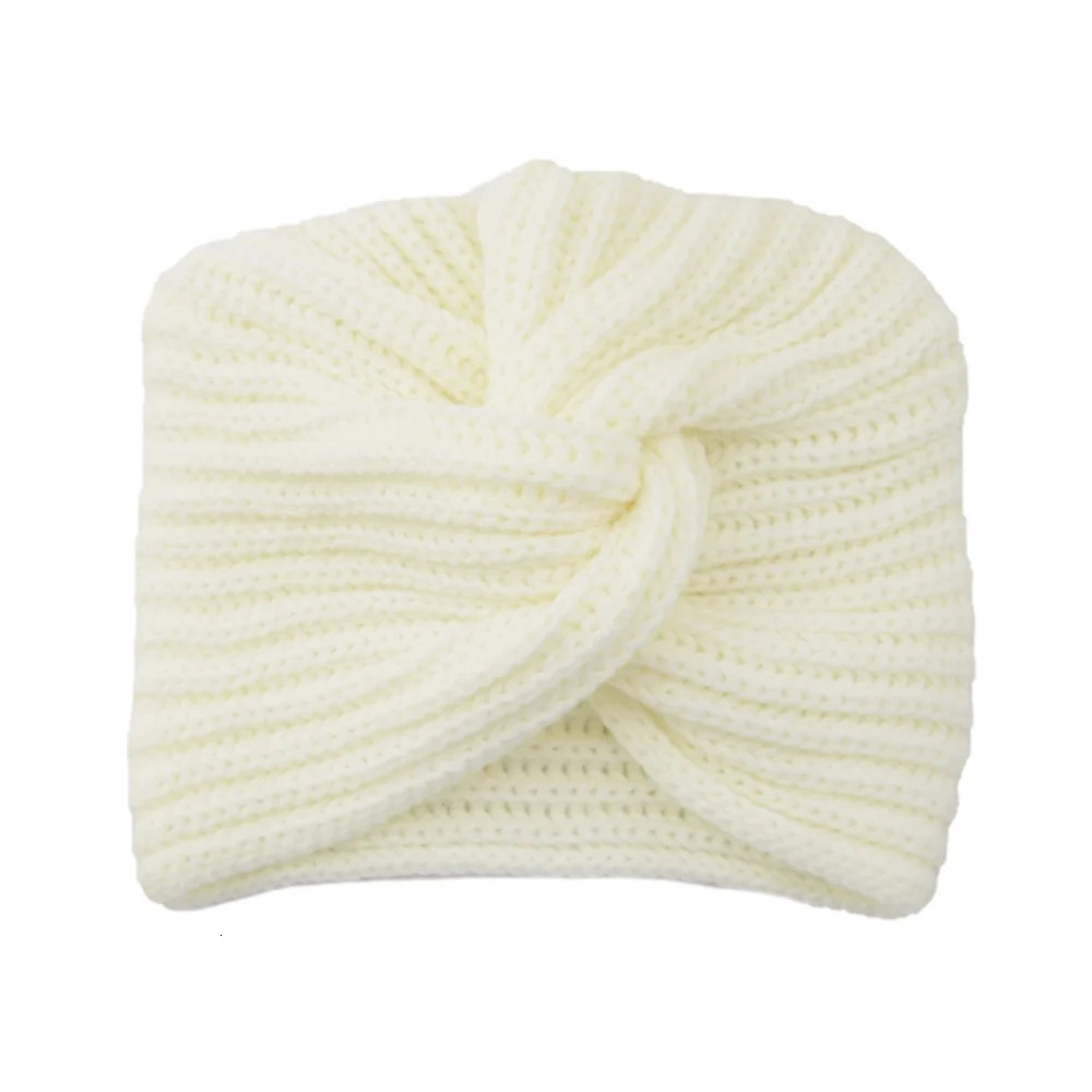 Womens Knitted Turban Hat Bohemia Cashmere Cross Wrap Head Lndian Wool Bonnet Turbante Cap 250722