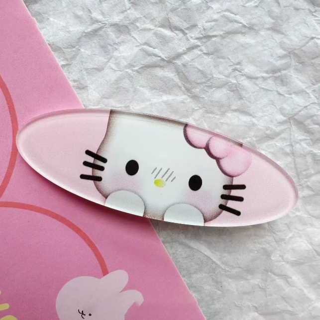 Cute Cartoon Kitty Cat Hairpin Korean Girl Sweet Elliptical Side Bangs Student Headband Versatile Hair Accessory