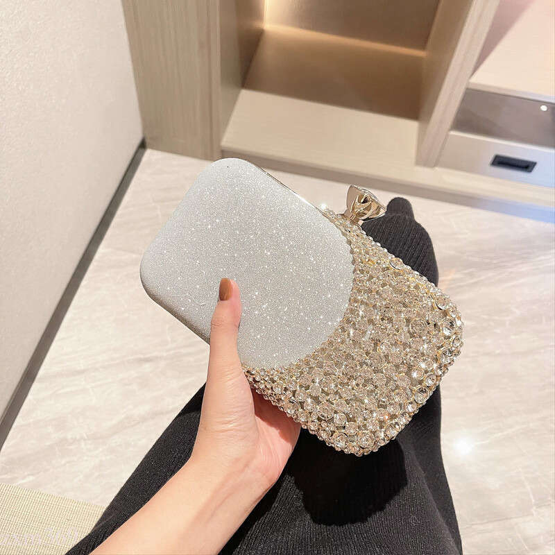High-end Socialite Textured Rhinestone Dress Banquet Clutch Diamond-studded Handbag Evening Cheongsam Bag for Women