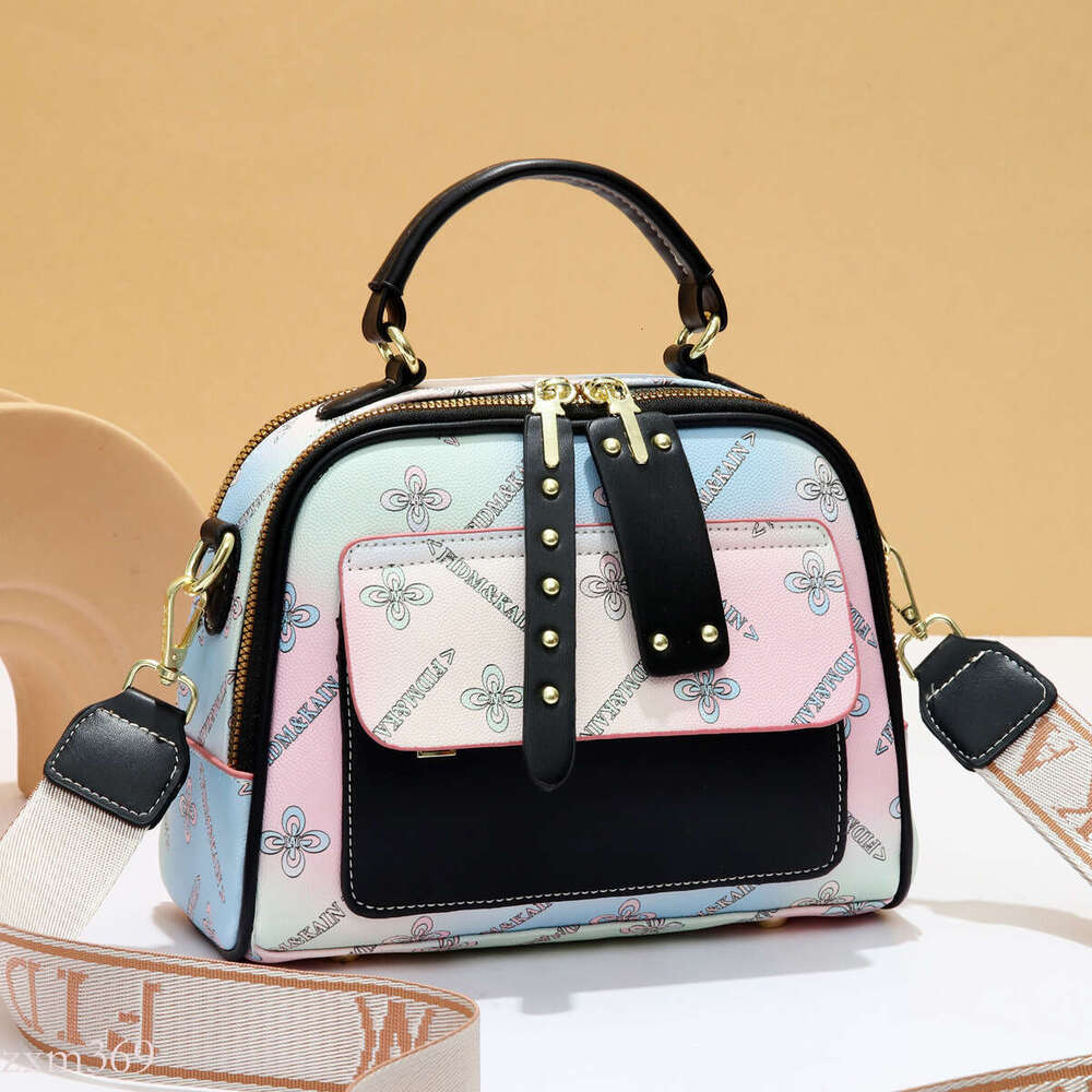 Casual Handbag New Fashion Women's Large Capacity Single Shoulder Crossbody Trendy Printed Small Square Bag