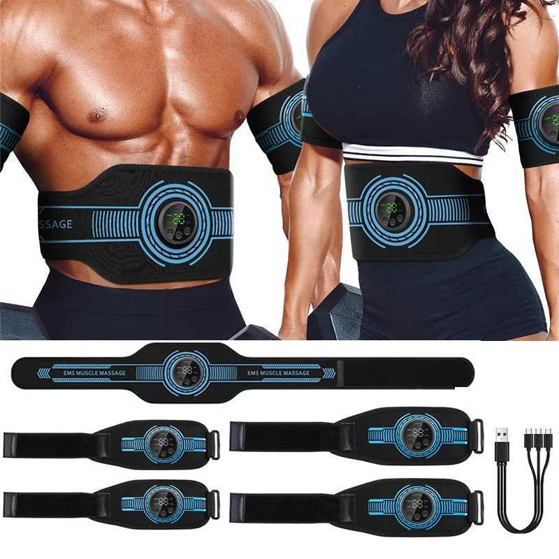 EMS Muscle Stimulation Belt Electric ABS Stimulator EMS Abdominal Exerciser Toning Belts Arm Leg Back Fitness MassagerW250724