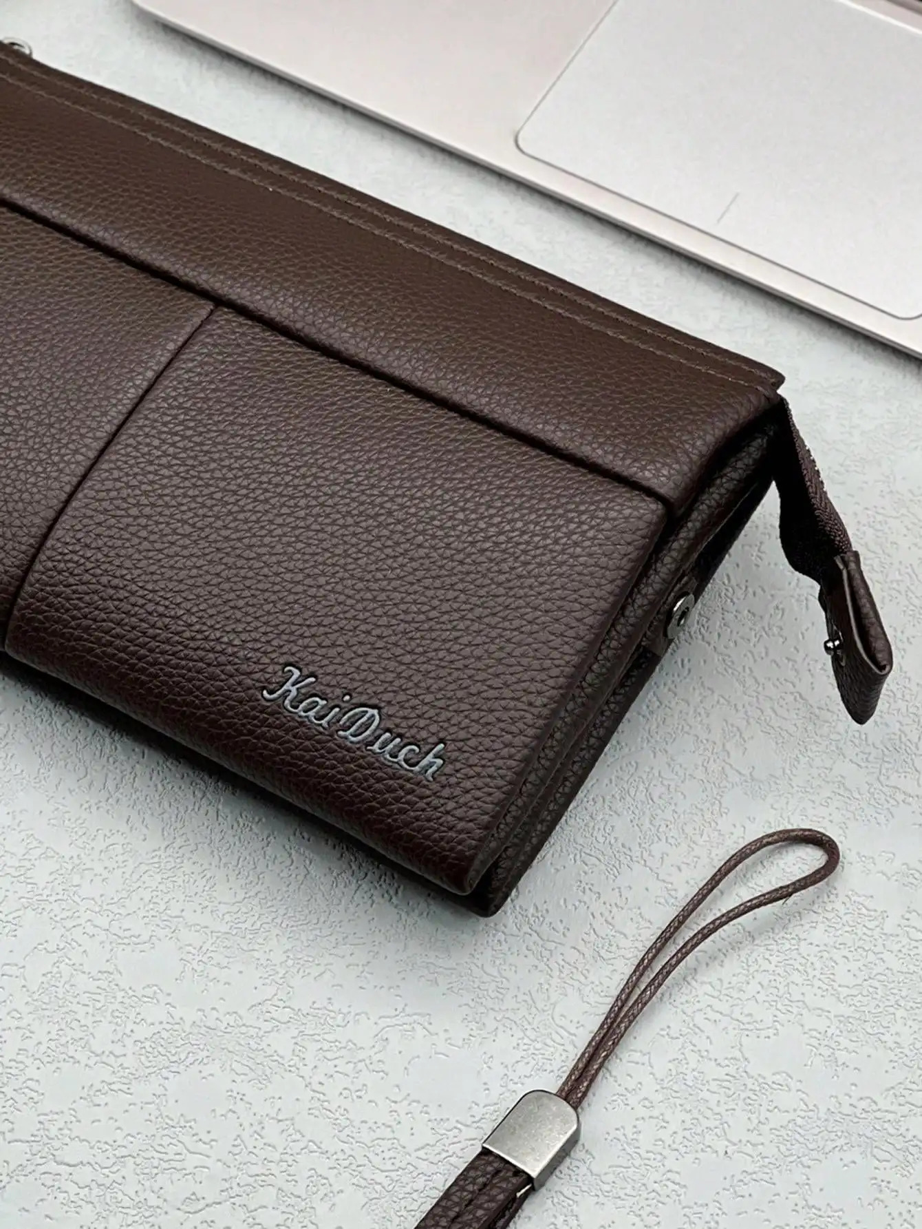 Fashion Simple Mens Clutch Wallet Business Boss Special Large-capacity Double Zipper Wristlet Phone Wallet Gifts for Men 250723