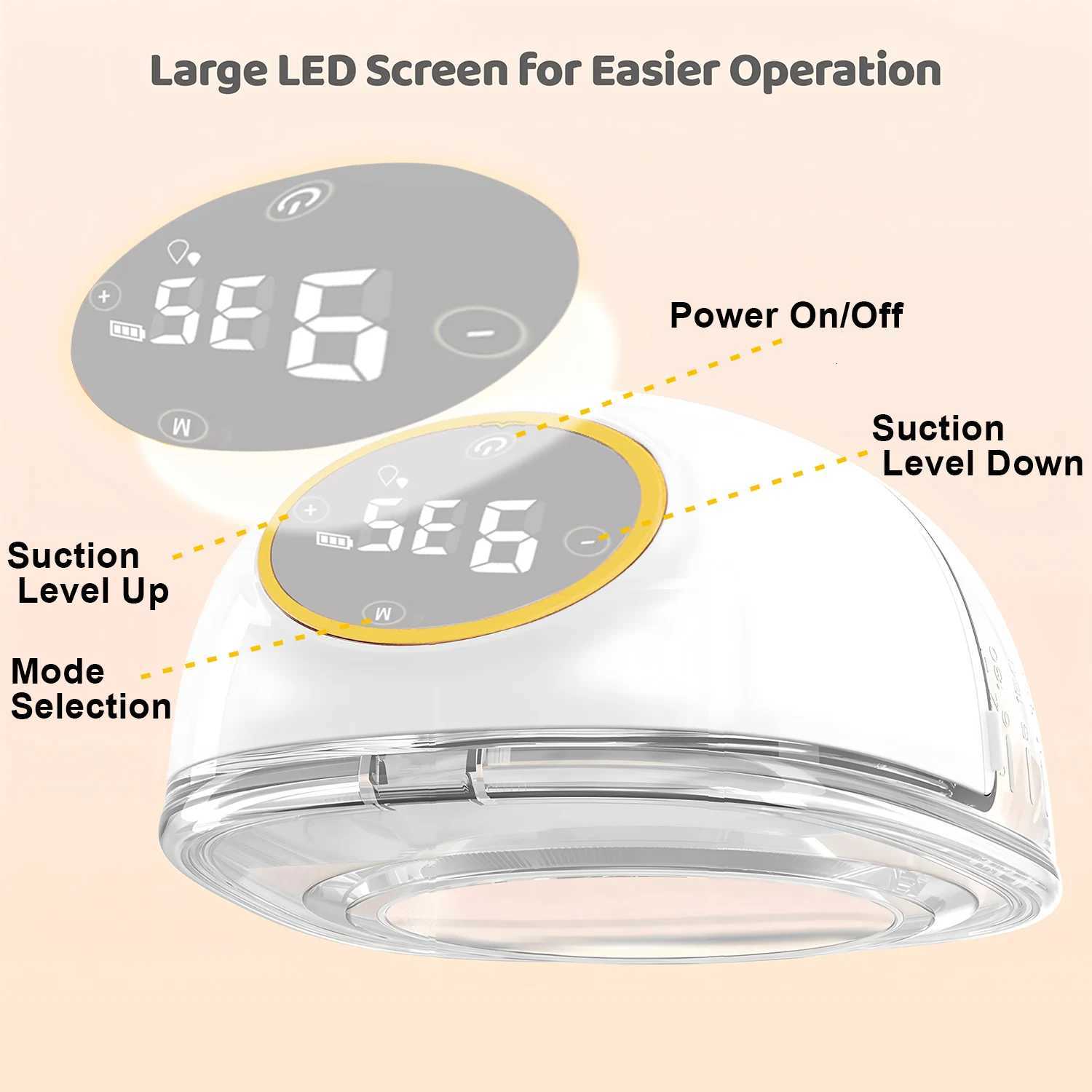 Wearable Breast Pump Electric Wearable Breast Pump Portable Wireless Breast Pump Low Noise Breastfeeding X2507241