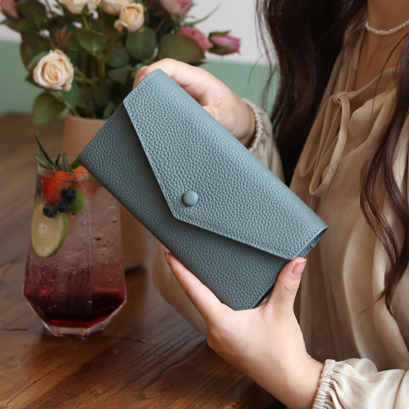 Free Shipping Women's Leather Long Wallet, Multifunctional Large Capacity Wallet, 2025 Designer Bag New Elegant Mobile Phone And Wallet Small Han