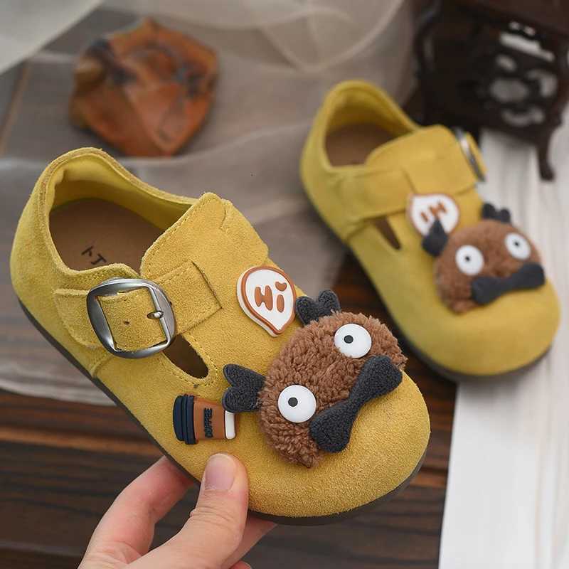 Girls Boken shoes genuine leather childrens small leather shoes 2025 Spring and Autumn new childrens shoes boys. XJ250724