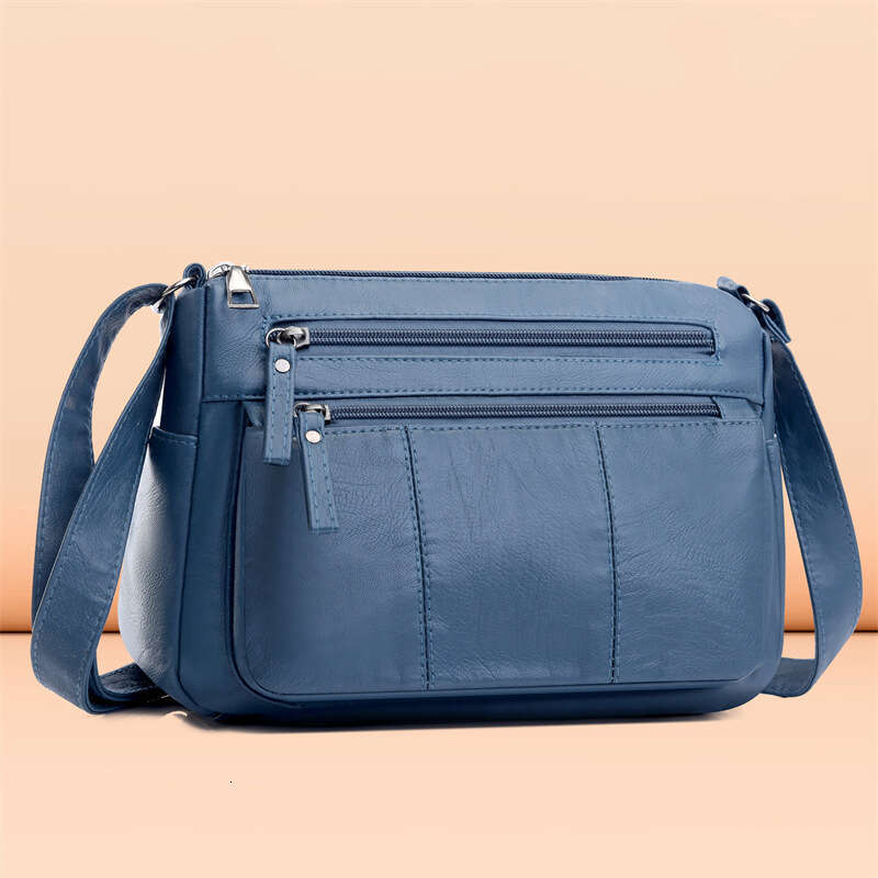 2025 New Fashion Women's Simple Shoulder Soft Leather Large Capacity Versatile Casual Ladies Mom Bag