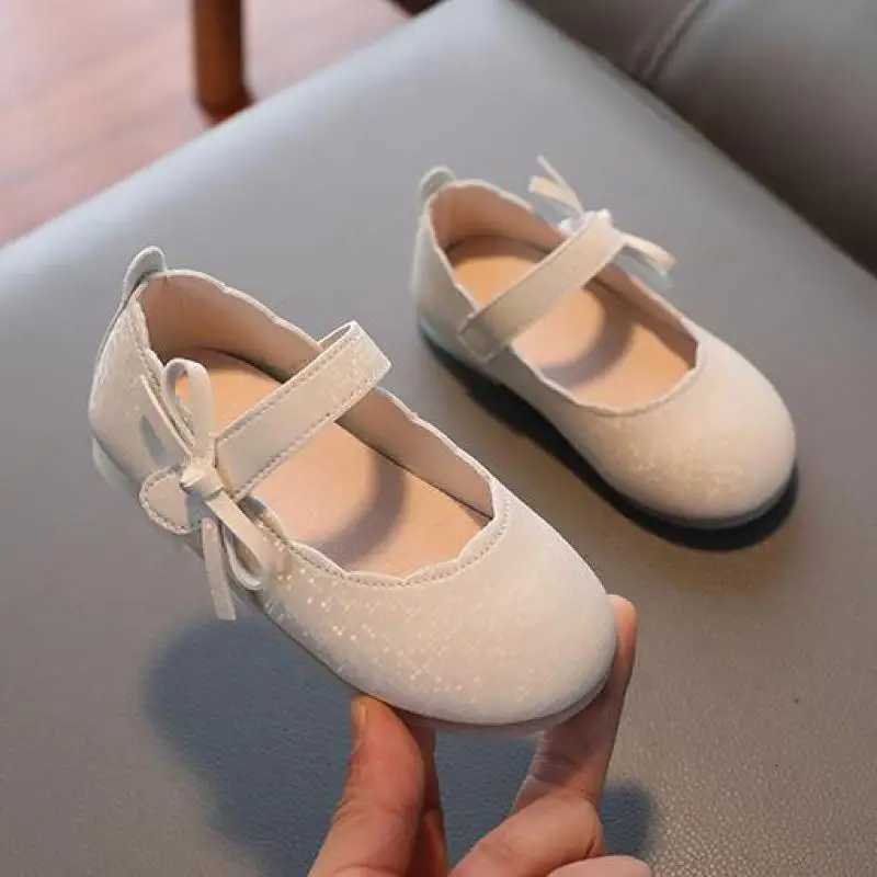 New Children Leather Shoes Fashion Childrens Bow Princess Shoes Little Girls Soft Comfortable Casual Shoes H824 XJ250724
