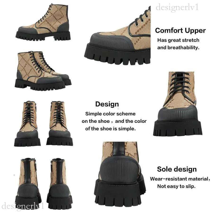 Designer Leather Ankle Boots Fashion Flat Bottomed Boot Casual Shoes Lace Up Classic Style Shoes For Men And Women Winter Fall Snow Boots