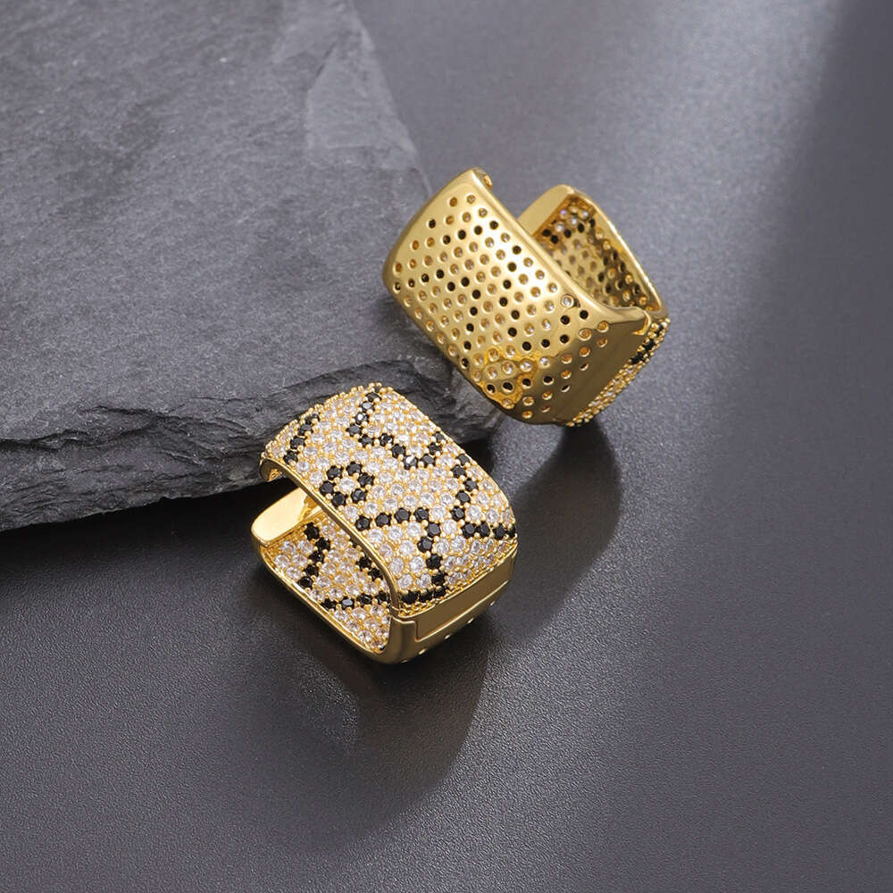 Fashion Double Layer Micro Inlaid Light High-end Unique Design New Style Elegant Earrings for Women