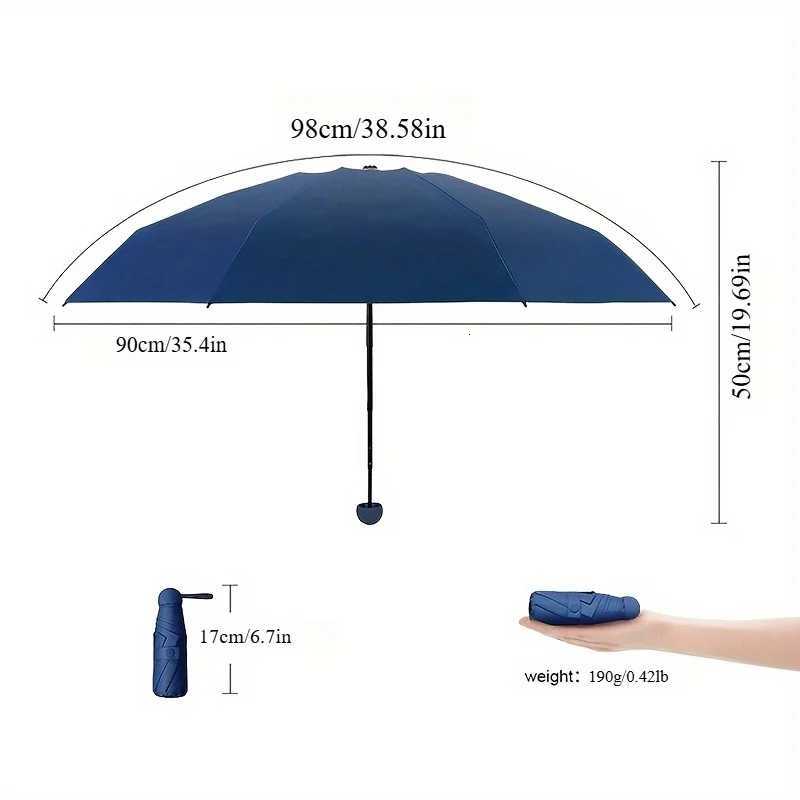 Compact Travel Mini Umbrella UV Protection Capsule Umbrella 5 Fold Ultra Lightweight Sunshade Umbrellas Portable Manual R250724